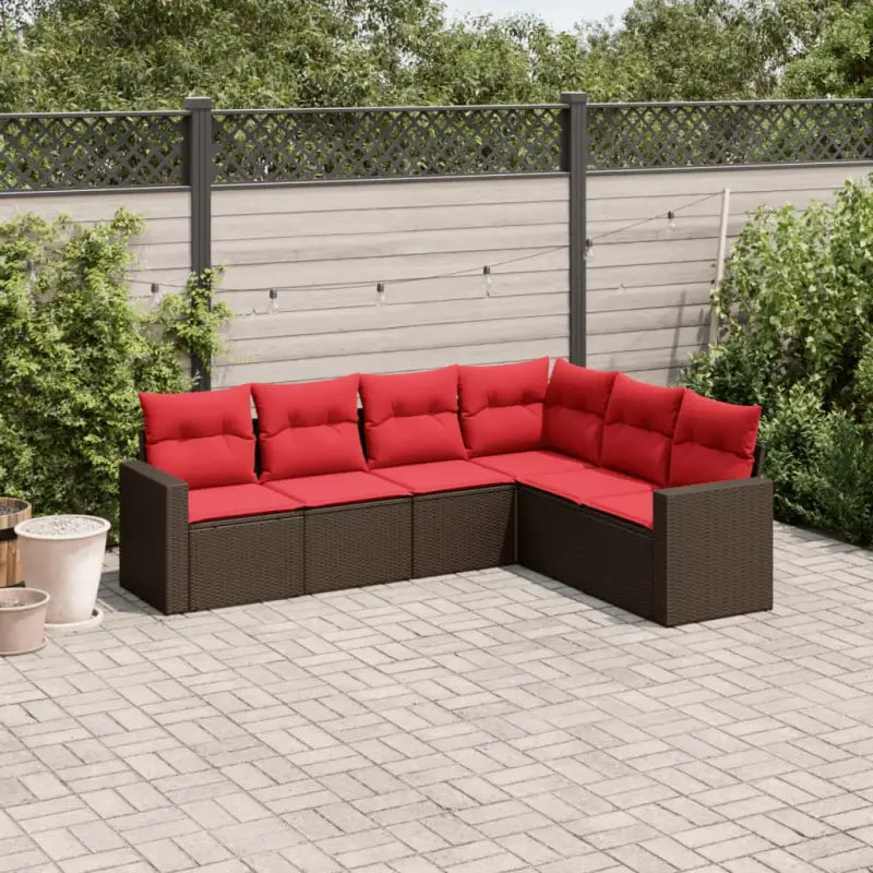 Gepubliceerd loungestoel van bruin materiaal en gepoedercoat staal met afmetingen - Bruin en rood / Zonder tafel