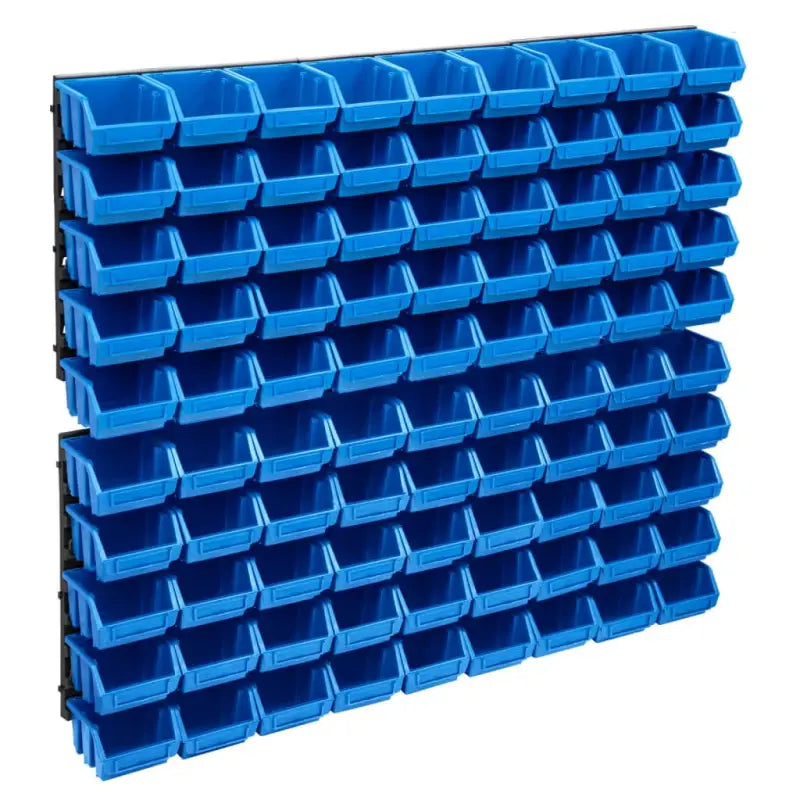 Gereedschapskast met wandpanelen en stapelbare bakken voor opbergruimte - Blauw / 1 - Gereedschapskasten