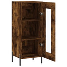 Gerookt Eiken Dressoir van Bewerkte Hout met Tijdloze Design - Dressoirs & buffetkasten