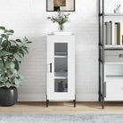 Gerookt Eiken Dressoir van Bewerkte Hout met Tijdloze Design - Hoogglans wit / 1 - Dressoirs & buffetkasten