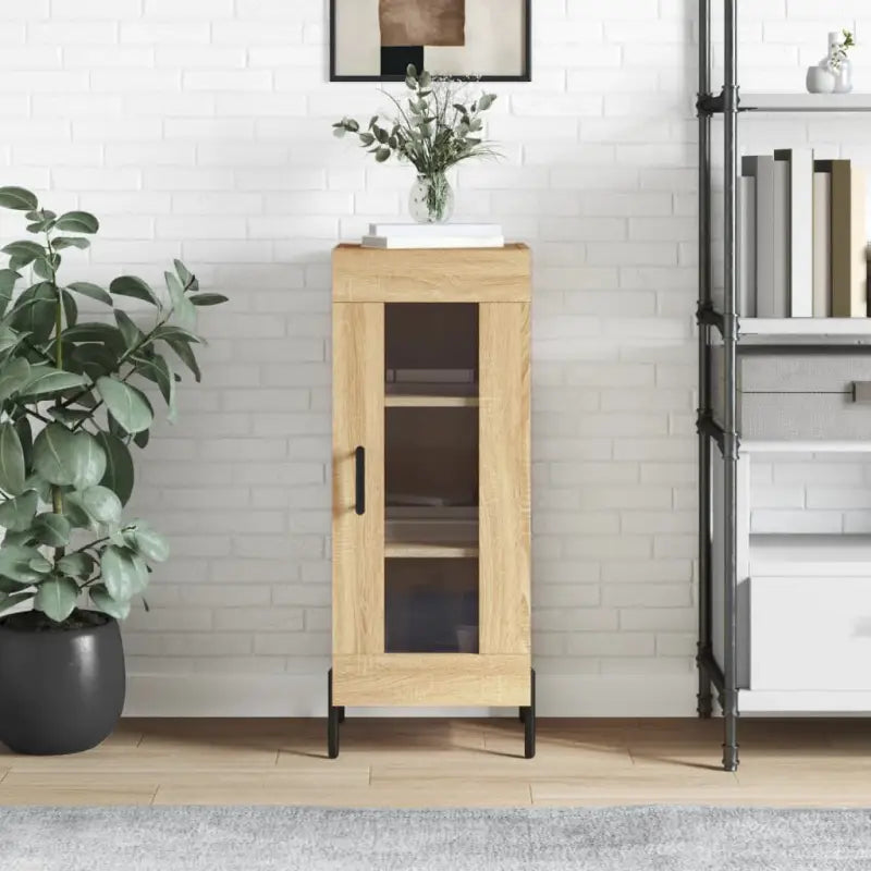 Gerookt Eiken Dressoir van Bewerkte Hout met Tijdloze Design - Sonoma eiken / 1 - Dressoirs & buffetkasten