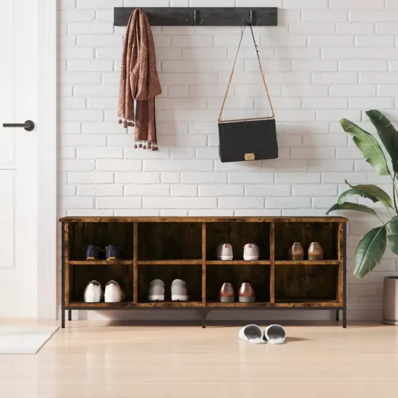 Schoenenkast 38X35X Bewerkt Hout Kleurig Gerookt Eiken