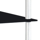 Gestructureerde glazen kast met gehard glas voor moderne opbergruimte - Zwart / 1 / 67 cm - Boekenkasten