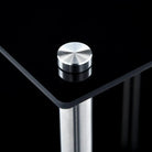 Gestructureerde glazen kast met gehard glas voor moderne opbergruimte - Zwart / 1 / 67 cm - Boekenkasten
