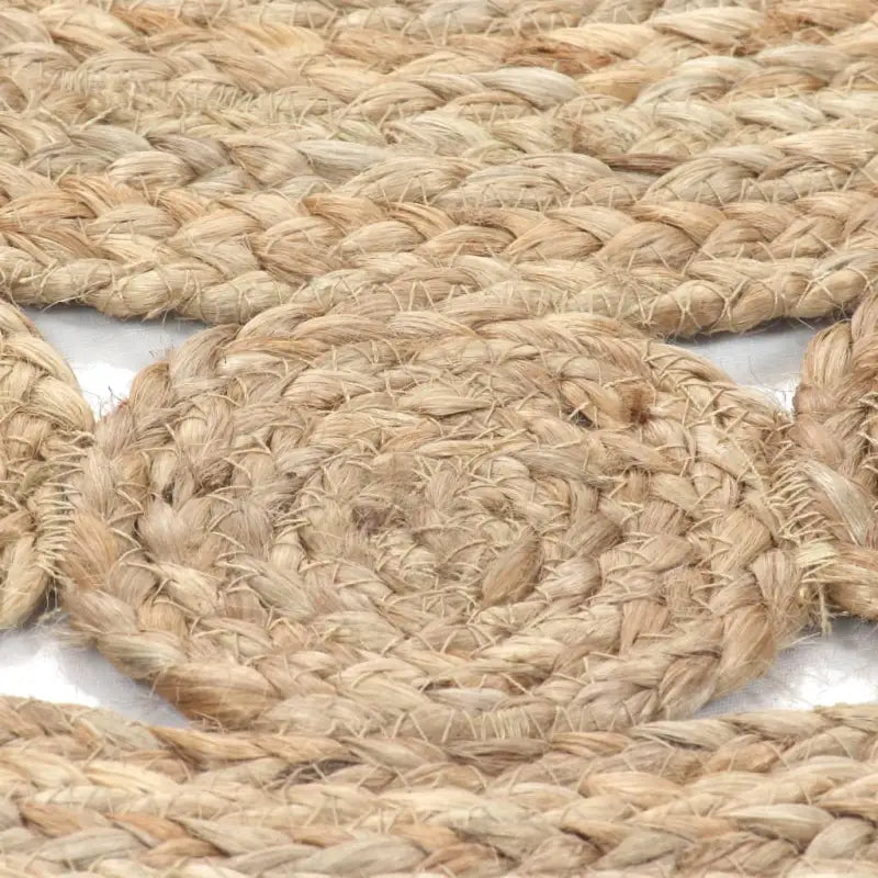 Gevlochten jute tapijt met aantrekkelijke textuur voor natuurlijke interieurs - Vloerkleden