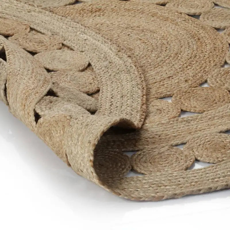 Gevlochten jute tapijt met aantrekkelijke textuur voor natuurlijke interieurs - Vloerkleden