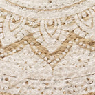 Gevlochten jute vloerkleed met prachtige mandala print en aantrekkelijke textuur - Vloerkleden