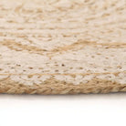 Gevlochten jute vloerkleed met prachtige mandala print en aantrekkelijke textuur - Vloerkleden