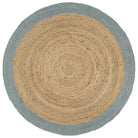 Gevlochten jute vloerkleed voor een natuurlijke en duurzame uitstraling - Olijfgroen / 210 cm - Vloerkleden