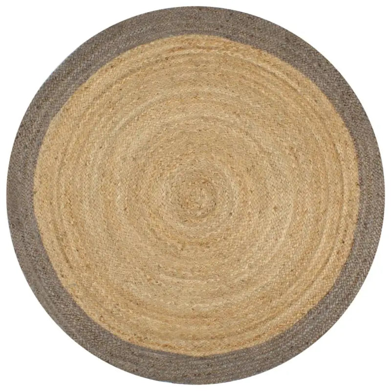 Gevlochten jute vloerkleed voor een natuurlijke en duurzame uitstraling - Grijs / 150 cm - Vloerkleden