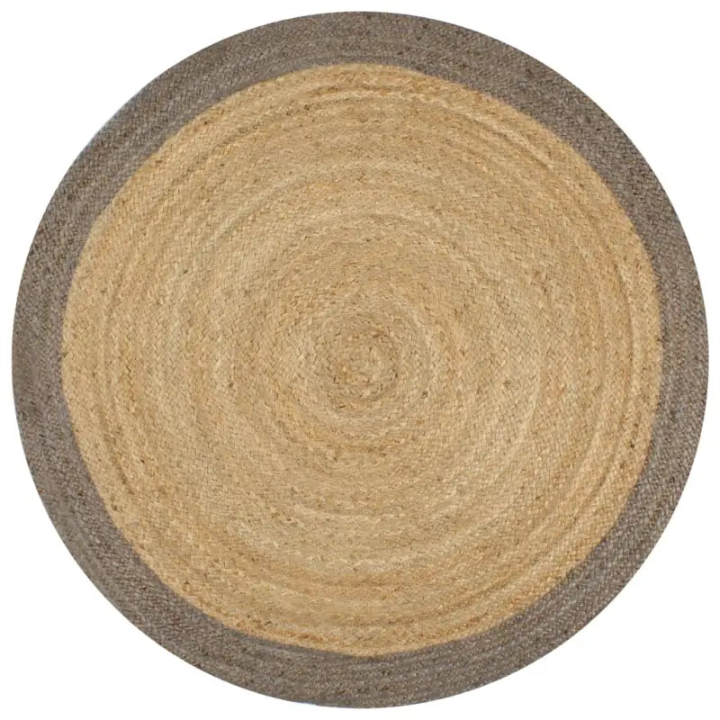 Gevlochten jute vloerkleed voor een natuurlijke en duurzame uitstraling - Grijs / 120 cm - Vloerkleden