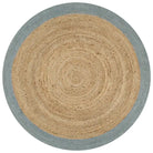 Gevlochten jute vloerkleed voor een natuurlijke en duurzame uitstraling - Olijfgroen / 120 cm - Vloerkleden