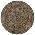Gevlochten jute vloerkleed voor een natuurlijke en rustieke uitstraling - Zwart / 180 cm - Vloerkleden