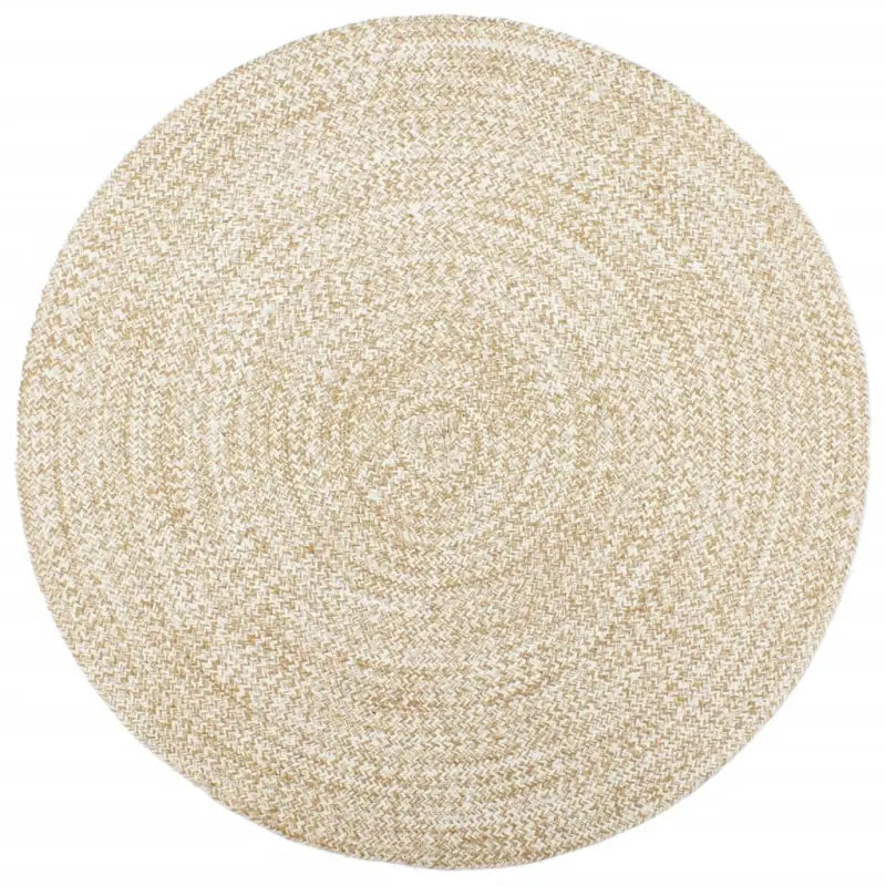 Gevlochten jute vloerkleed voor een natuurlijke en rustieke uitstraling - Wit / 240 cm - Vloerkleden