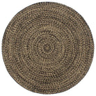 Gevlochten jute vloerkleed voor een natuurlijke en rustieke uitstraling - Zwart / 210 cm - Vloerkleden