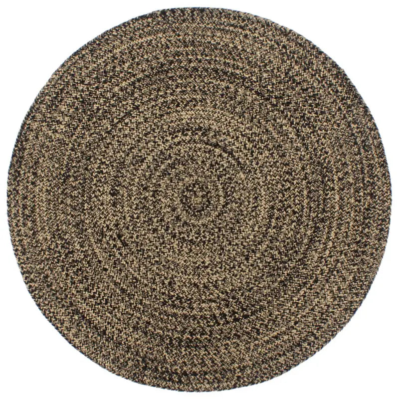 Gevlochten jute vloerkleed voor een natuurlijke en rustieke uitstraling - Zwart / 210 cm - Vloerkleden