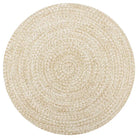 Gevlochten jute vloerkleed voor een natuurlijke en rustieke uitstraling - Wit / 120 cm - Vloerkleden