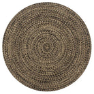 Gevlochten jute vloerkleed voor een natuurlijke en rustieke uitstraling - Zwart / 120 cm - Vloerkleden