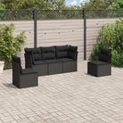 Gezellige tuinset met beige materiaal en gepoedercoat staal afmetingen - Zwart / Zonder tafel - Tuinsets