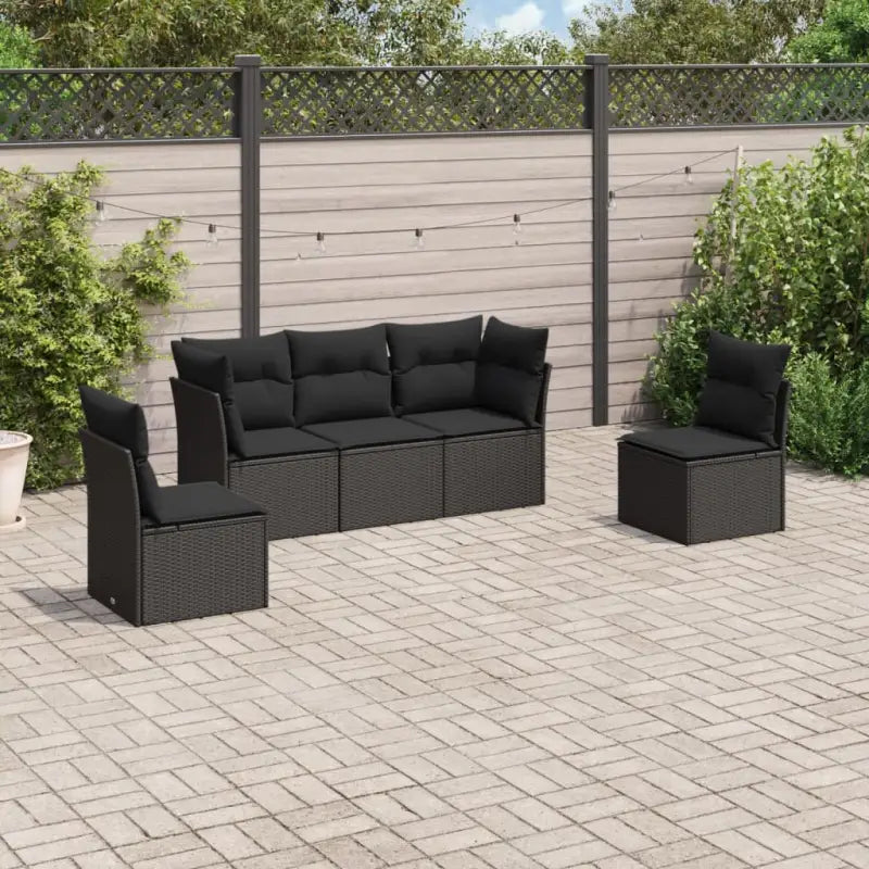 Gezellige tuinset met beige materiaal en gepoedercoat staal afmetingen - Zwart / Zonder tafel - Tuinsets