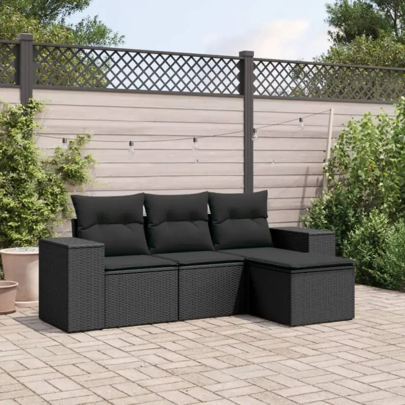Gezellige tuinset met zwart materiaal en waterdichte tas - Tuinsets