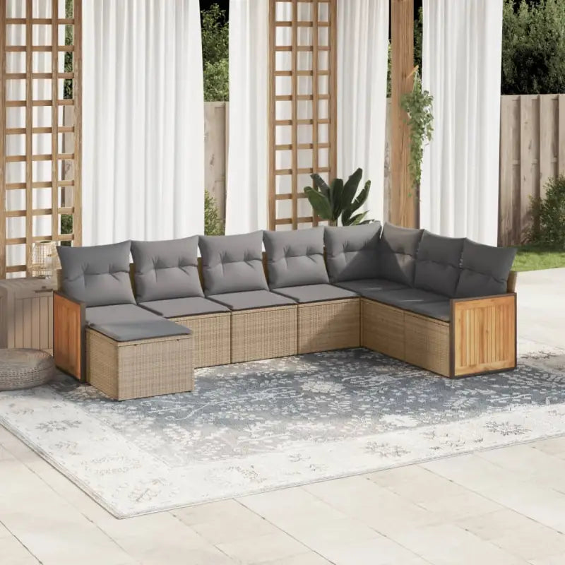 Gezellige tuinsets met beige materiaal en gepoedercoat staal afmetingen - Beige en grijs / Zonder tafel - Tuinsets