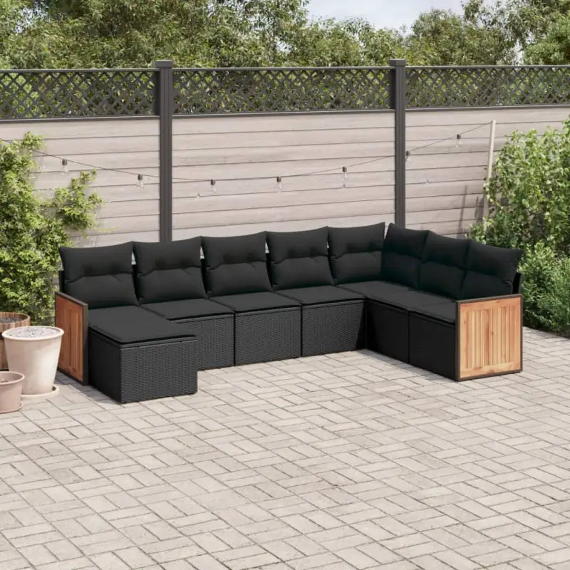 Gezellige tuinsets met beige materiaal en gepoedercoat staal afmetingen - Zwart / Zonder tafel - Tuinsets
