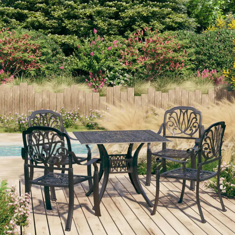 Gietaluminium Tuinset met Zitcomfort voor Binnen en Buiten - Zwart - Tuinsets