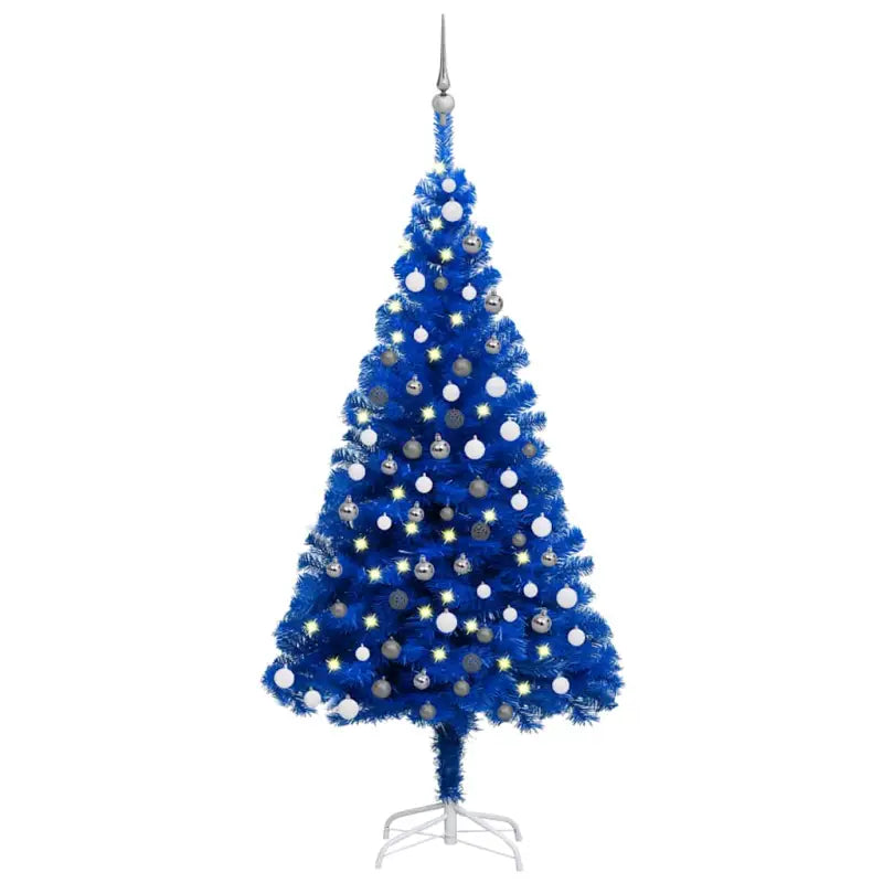 Glanzende Gouden Kunstkerstboom voor een Unieke Kerstsfeer - Blauw en grijs / 180 x 90 cm / 1 - Kerstbomen