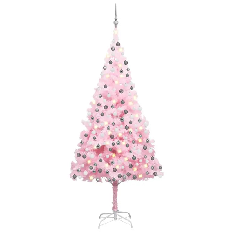 Glanzende Gouden Kunstkerstboom voor een Unieke Kerstsfeer - Roze en grijs / 210 x 120 cm / 1 - Kerstbomen