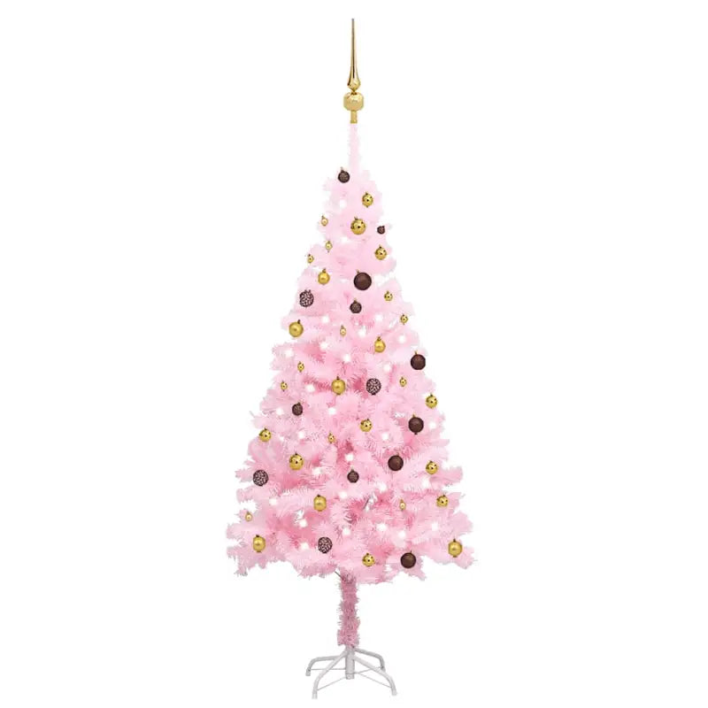 Glanzende Gouden Kunstkerstboom voor een Unieke Kerstsfeer - Roze en goudkleurig / 210 x 120 cm / 1 - Kerstbomen