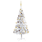 Glanzende Gouden Kunstkerstboom voor een Unieke Kerstsfeer - Zilver- en goudkleurig / 180 x 93 cm / 1 - Kerstbomen
