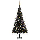 Glanzende Gouden Kunstkerstboom voor een Unieke Kerstsfeer - Zwart en goud / 150 x 75 cm / 1 - Kerstbomen