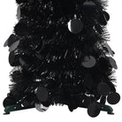Glinsterende zwarte opvouwbare kerstboom van PET - Kerstbomen