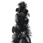 Glinsterende zwarte opvouwbare kerstboom van PET - Kerstbomen