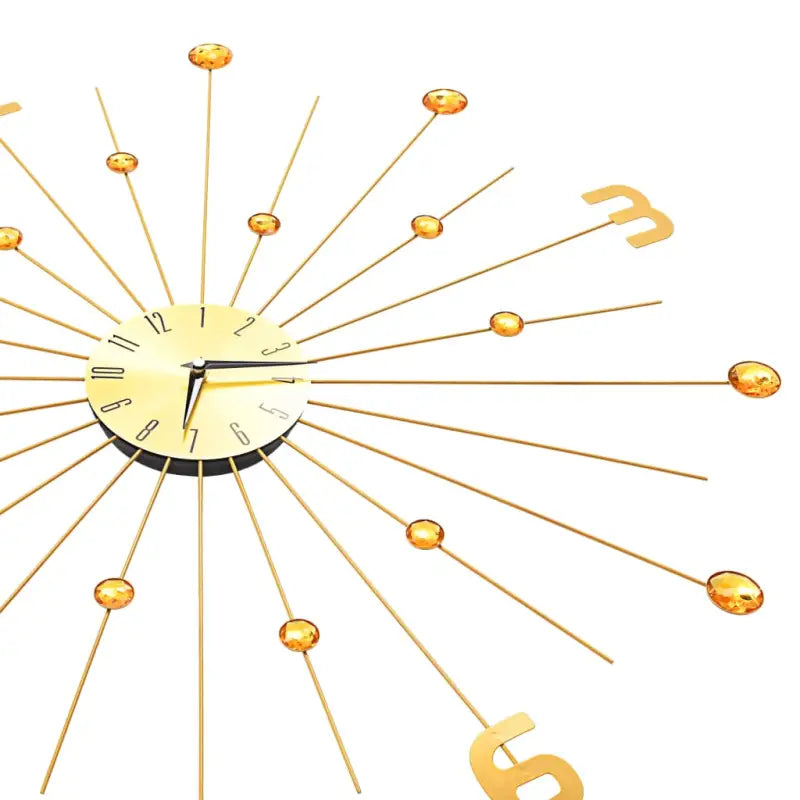 Gouden wandklok met kristallen details voor stijlvolle inrichting - Wandklokken