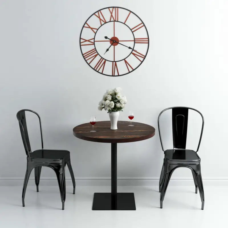 Gouden wandklok met romeinse cijfers voor een stijlvolle inrichting - Rood / 58 cm - Wandklokken