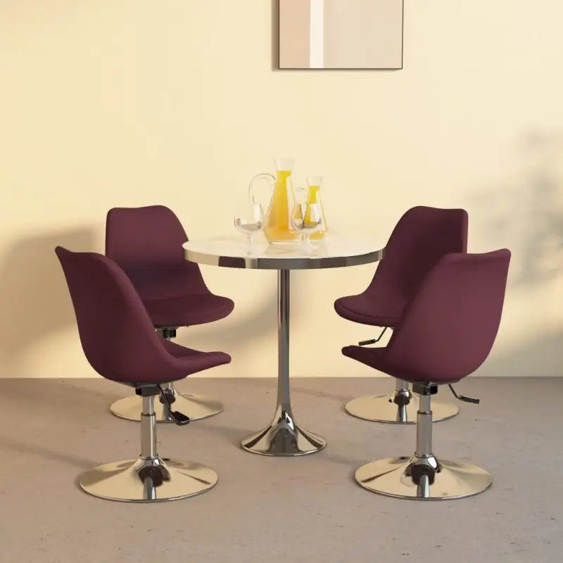 Graden draaibaar eetkamerstoel voor comfort in de eetkamer of woonkamer - Paars / 4 - Eetkamerstoelen