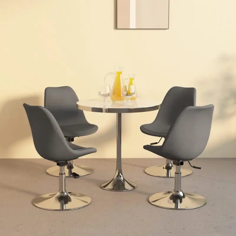 Graden draaibaar eetkamerstoel voor comfort in de eetkamer of woonkamer - Lichtgrijs / 4 - Eetkamerstoelen