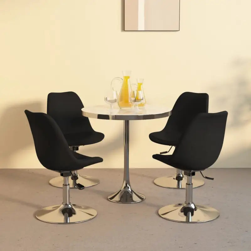 Graden draaibaar eetkamerstoel voor comfort in de eetkamer of woonkamer - Zwart / 4 - Eetkamerstoelen