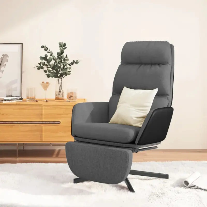 Graden draaibaar relaxstoel voor optimaal comfort en stijl - Lichtgrijs / 1 / Met voetensteun - Fauteuils &