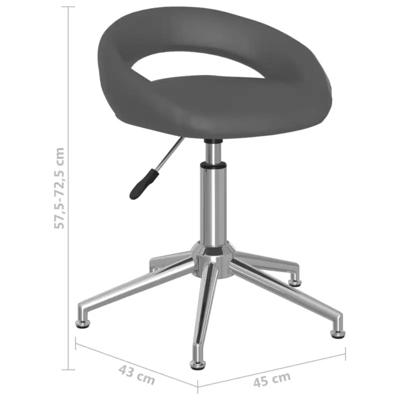 Graden draaibare eetkamerstoelen met eigentijds design - Grijs / 2 - Eetkamerstoelen