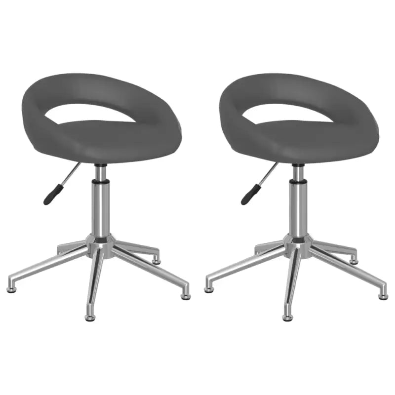 Graden draaibare eetkamerstoelen met eigentijds design - Grijs / 2 - Eetkamerstoelen