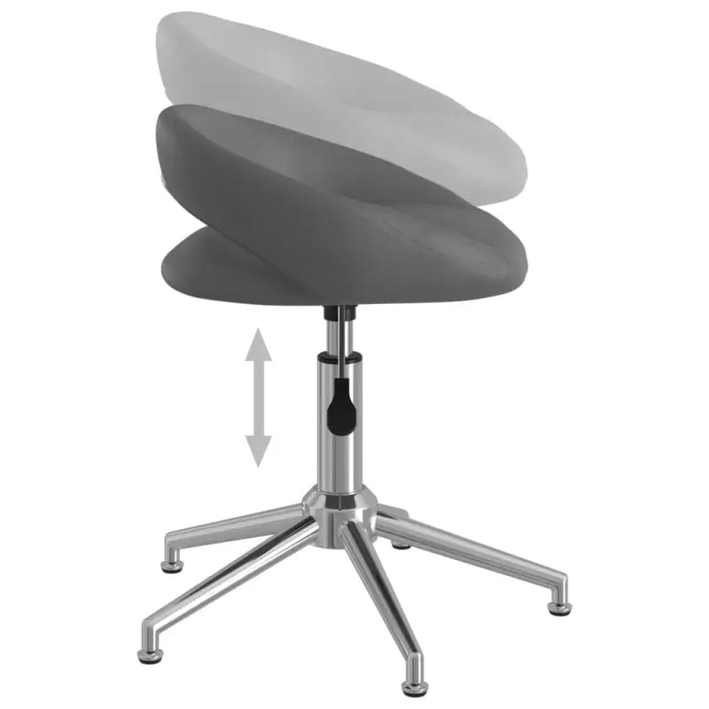 Graden draaibare eetkamerstoelen met eigentijds design - Grijs / 2 - Eetkamerstoelen