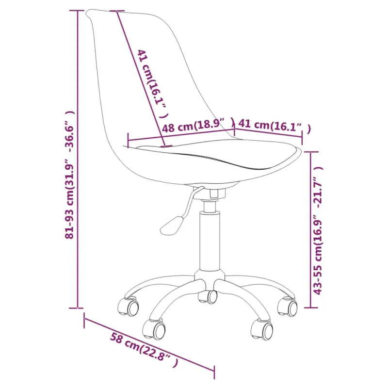 Graden draaibare eetkamerstoelen met modern en comfortabel design - Eetkamerstoelen