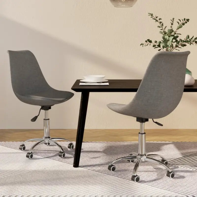 Graden draaibare eetkamerstoelen met modern en comfortabel design - Lichtgrijs / 2 - Eetkamerstoelen