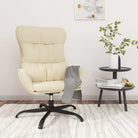 Graden draaibare relaxstoel voor optimaal zitcomfort in elke kamer - Crème / 1 / Zonder voetensteun - Fauteuils &