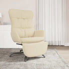 Graden draaibare relaxstoel voor optimaal zitcomfort in elke kamer - Crème / 1 / Met voetensteun - Fauteuils &