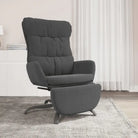 Graden draaibare relaxstoel voor optimaal zitcomfort in elke kamer - Donkergrijs / 1 / Met voetensteun - Fauteuils &
