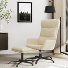 Graden draaibare relaxstoel voor optimaal zitcomfort in elke kamer - Crème / 1 / Met voetenbank - Fauteuils &